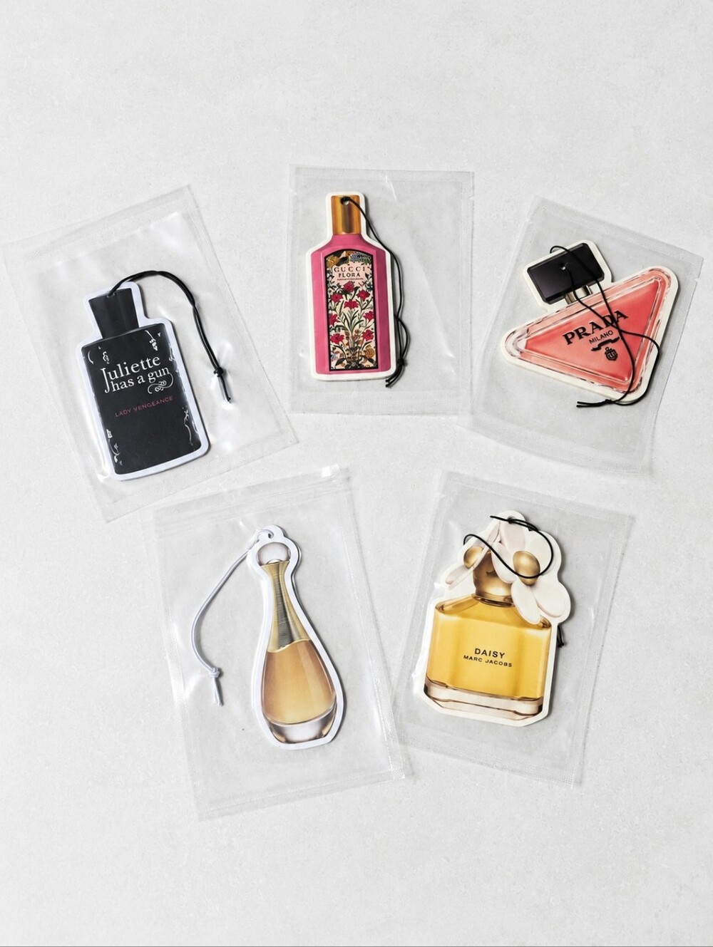 Set of 5 Designer Perfume Bottle Car Air Fresheners Set 1 New Sealed